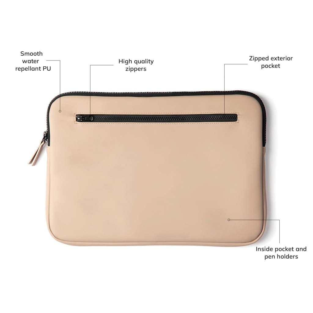 VINGA Baltimore Laptop Case 15" - Beige detail 6