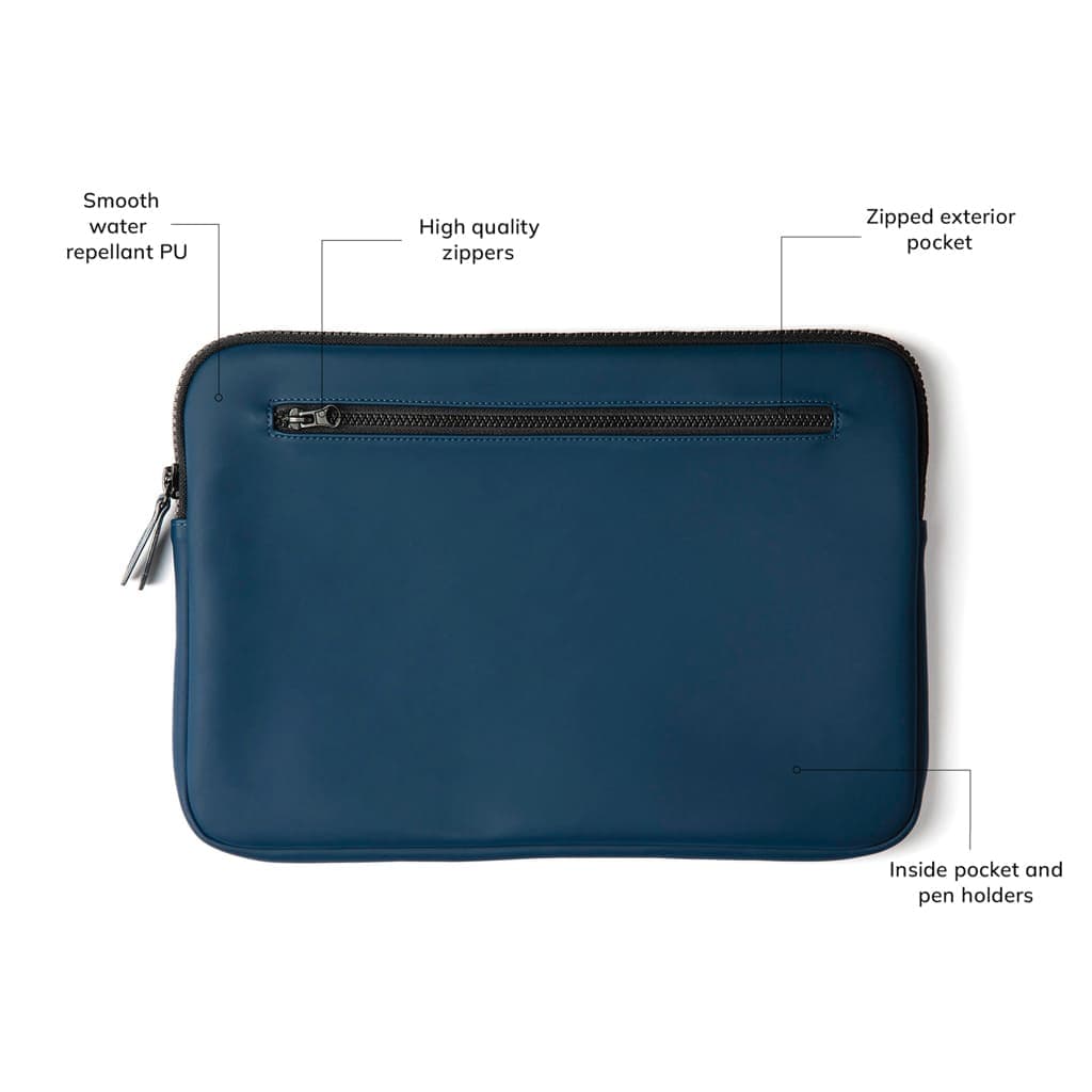 VINGA Baltimore Laptop Case 15" - Navy detail 5