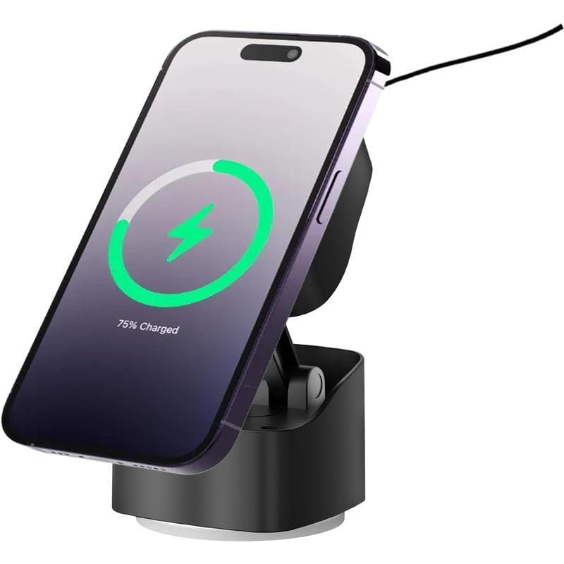 VIRTON - Giftology Magnetic Car Phone Holder and 15W Wireless Charger - Black detail 5