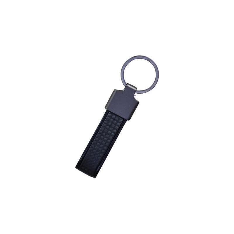 VOULA - Metal Keychain with Carbon Fiber Look - Black corporate gift