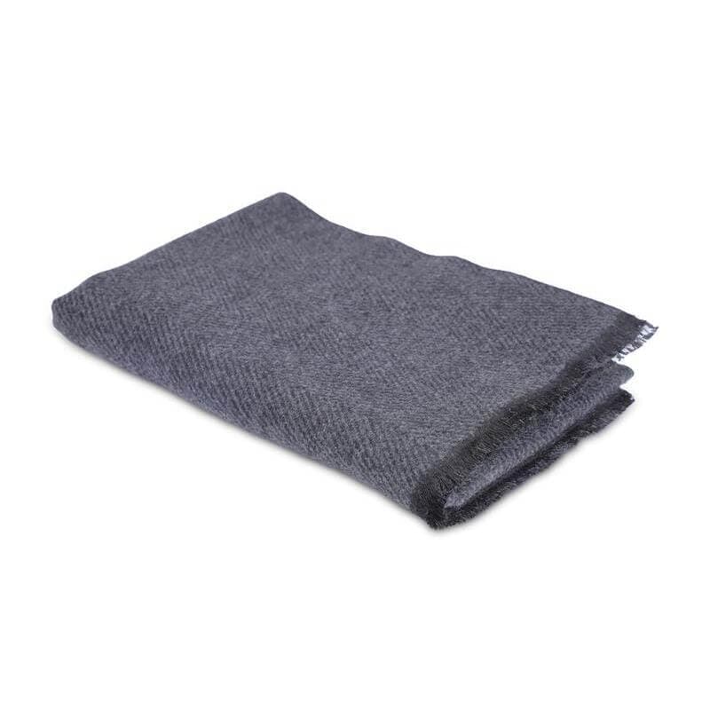 WELLINGTON - Santhome Premium Wool Herringbone Scarf in Gift Box detail 4