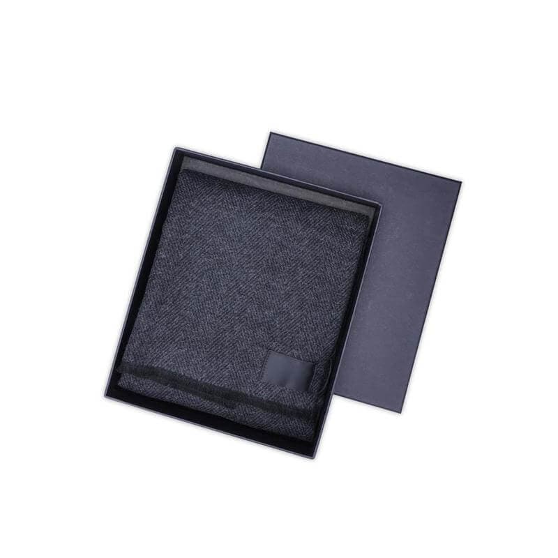 WELLINGTON - Santhome Premium Wool Herringbone Scarf in Gift Box detail 6
