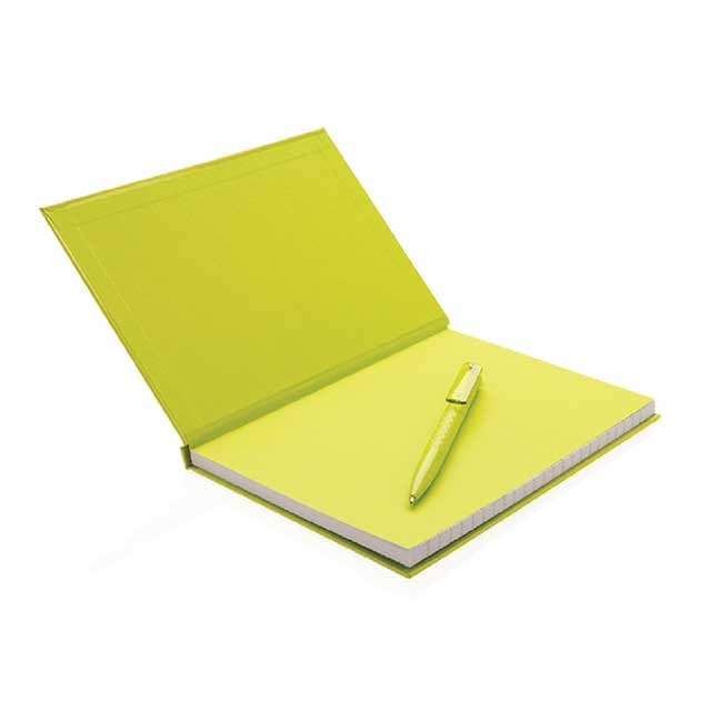 XD A5 Hard Cover Notebook With Pen - Lime detail 4