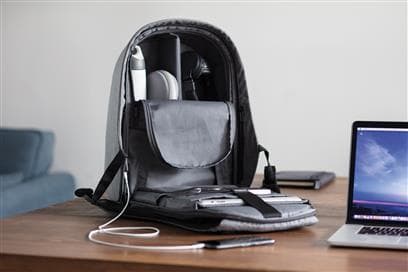 XDDESIGN BOBBY HERO Anti-theft Backpack in rPET material Grey detail 7