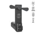 ZEPHYR - @memorii 4-in-1 Fan Powerbank, Safety Alarm & Torch Black