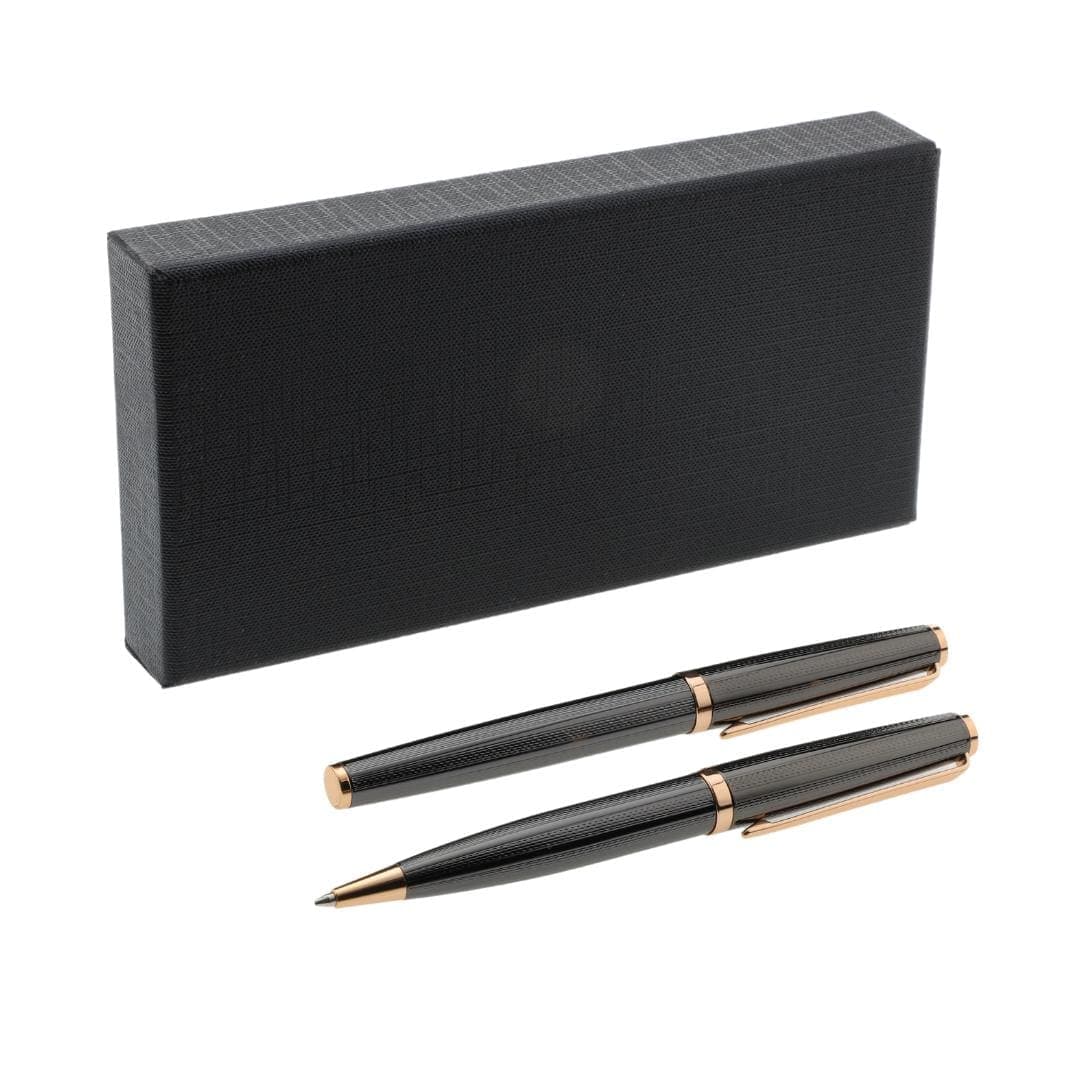 ZORY - Santhome® Gift Set of 2 Luxury Pens - Black / Gold detail 6