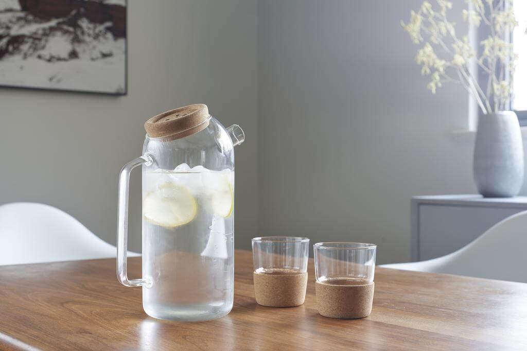 ZOSSEN - Hans Larsen Set of Glass Carafe with 2 Tumblers detail 2