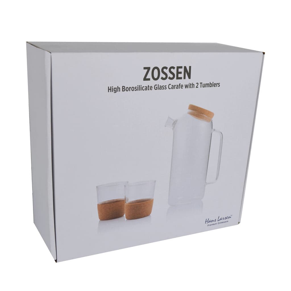 ZOSSEN - Hans Larsen Set of Glass Carafe with 2 Tumblers detail 3
