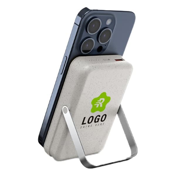Kodori – 10,000 mAh Bamboo Phone Stand Magnetic Power Bank detail 3