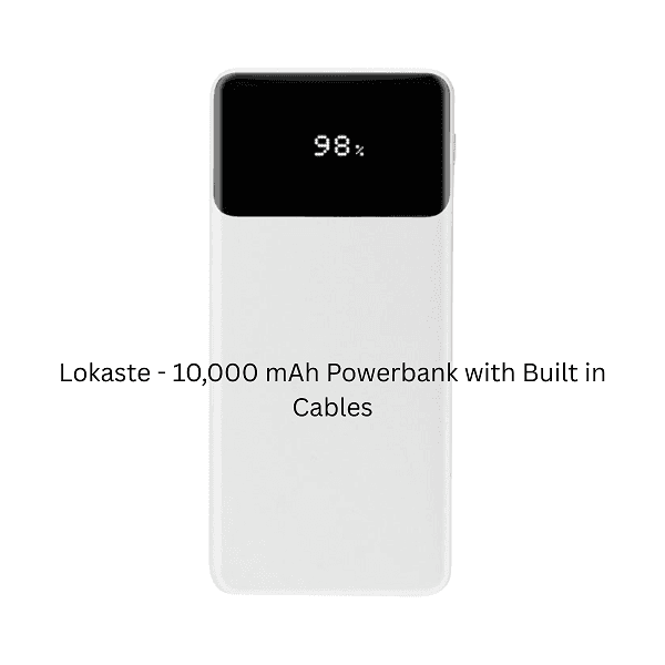 Lokaste – 10,000 mAh Powerbank with Built in Cables