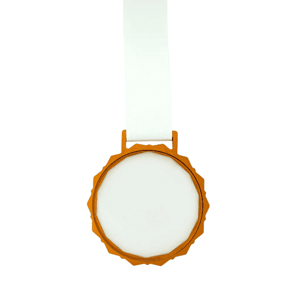 Lumivis Honor – Glass Medal with Metal Frame & White Ribbon detail 3