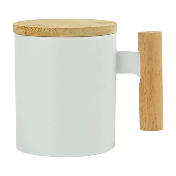 Bodhi – 380 ML Ceramic Mug with Bamboo Handle and Lid detail 2