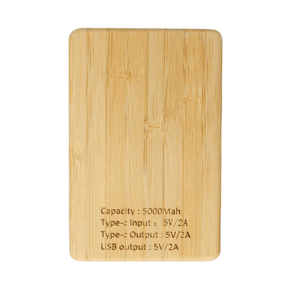 Maha – 5,000 mAh Bamboo Powerbank detail 3