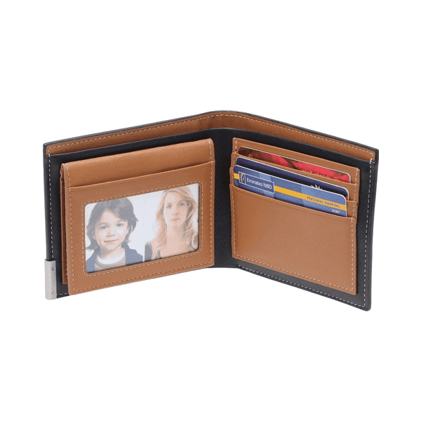 Nireum – Men’s PU Wallet with Flip Pocket detail 3