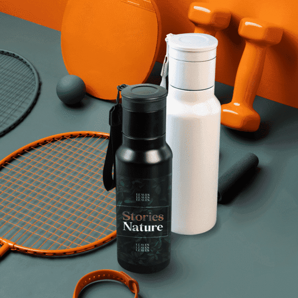 Nomad – Travel-Ready 500ml Vacuum-Insulated Bottle & 90ml Stackable Espresso Cup with Silicone-Sealed Lid detail 3