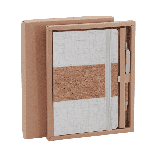 Zacata – Cork and Linen A5 Notebook and Pen Set