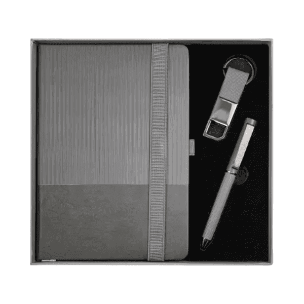 Optera – 3-in-1 Premium Gift Set (Notebook, Pen & Keychain)