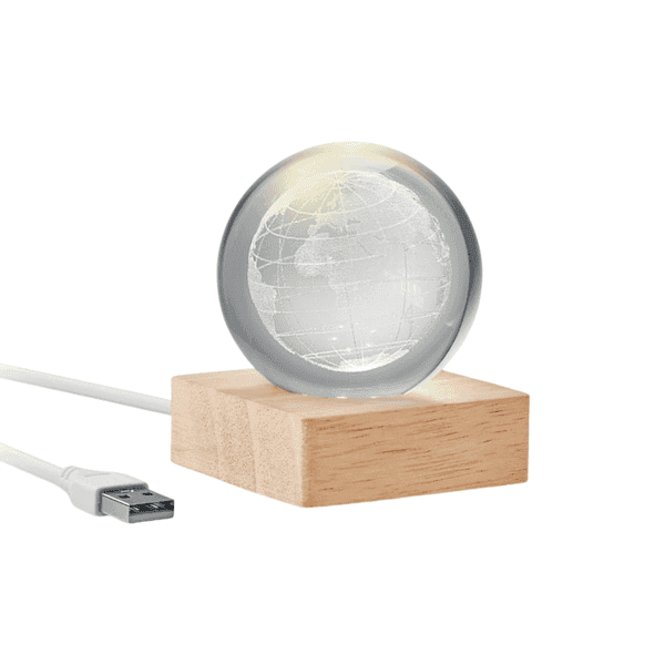 Orbis – Glass Globe Ball with LED Light detail 3