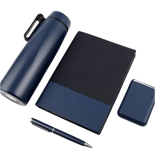 Raivi – Gift Set of A5 Notebook, Bottle, Pen and RFID Card Holder detail 3