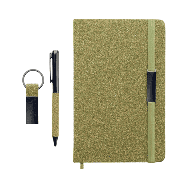 Releaf – Tea-Cork A5 Notebook, Pen and Keychain Gift Set detail 2