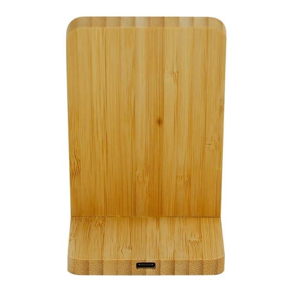 Simtang – 15W Bamboo and Recycled Phone Stand Wireless Charger detail 3
