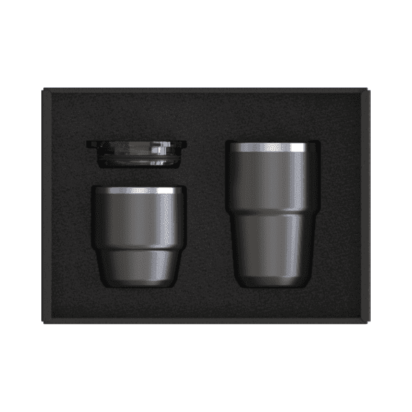 Sora – Recycled Stainless Steel Stackable Mug Set 180/240 ML detail 6