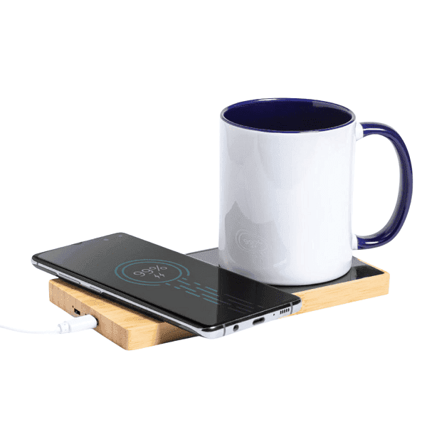 Tawaka – Bamboo 10W Wireless Charger with Mug Warmer detail 2