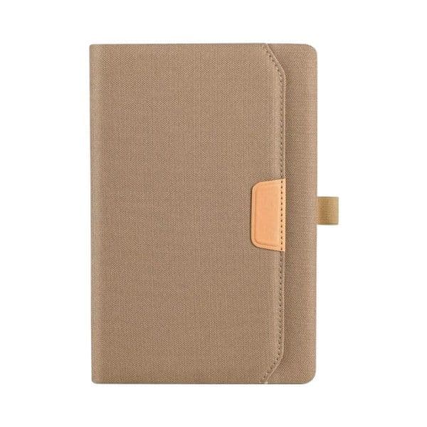 Taron – Eco Friendly A5 Notebook with Pocket & Pen Holder detail 5