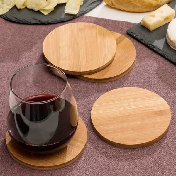 Halic – Round Bamboo Coasters detail 2