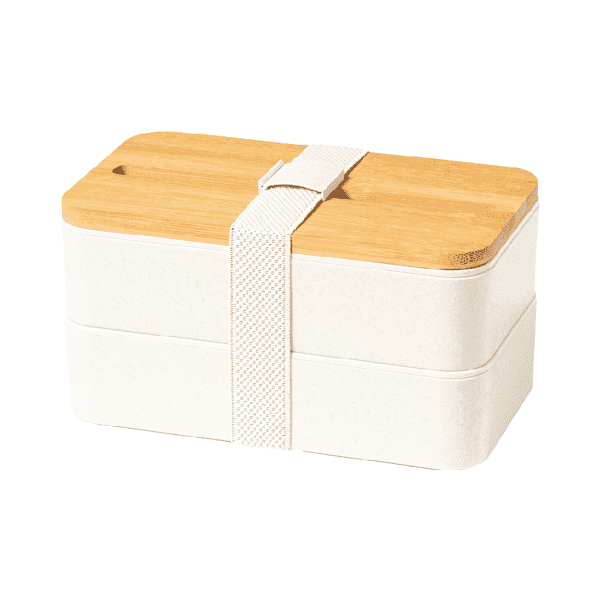 Suris – Double Compartment Wheat Fiber Lunch Box with Phone Holder