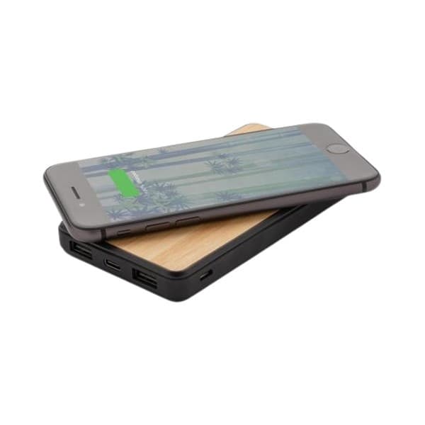 Favaro – Recycled 10,000 mAh Wireless Bamboo Powerbank detail 4