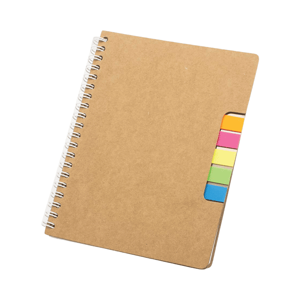 Bogli – Spiral Notebook with Sticky Notes and Pen