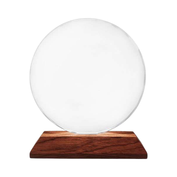 Bungus – Crystal Glass and Wooden Trophy