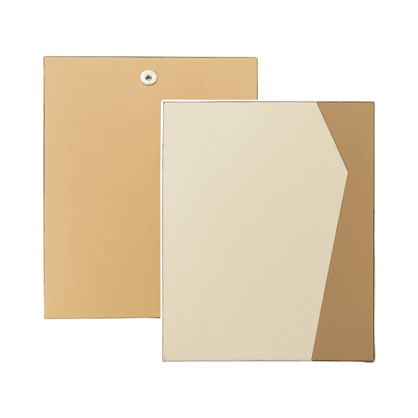 Chevron – Two-toned PU Leather Awards with Aluminum Frame Stand