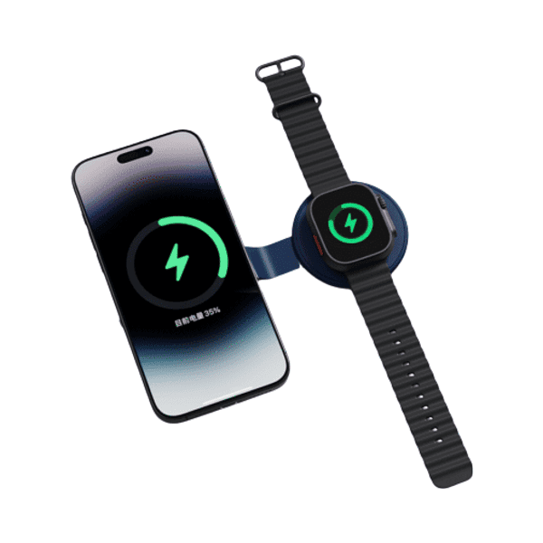 Dualix – 2-in-1 Wireless Charger with Retractable Cable preview