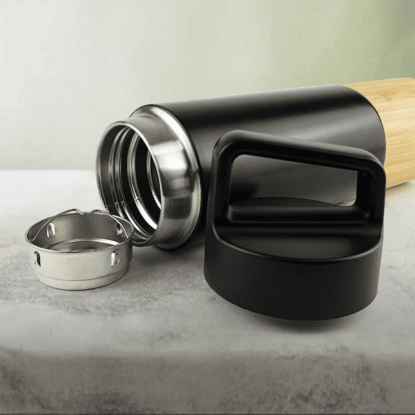 Krush – Stainless Steel Water Bottle with Bamboo Base preview