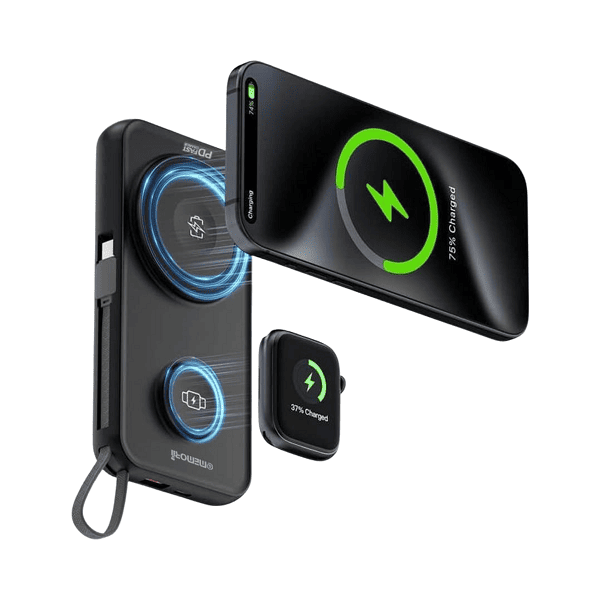 Eseela – 10,000 mAh 5-in-1 Universal Wireless Powerbank with Inbuilt Cables preview