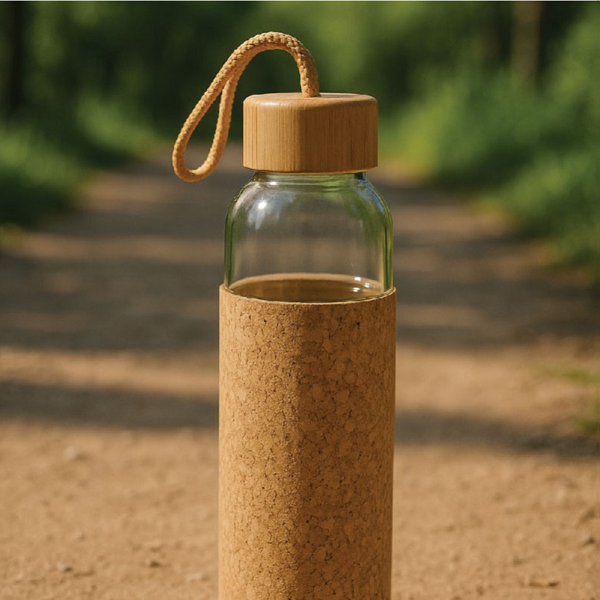 Tesoro – Glass Bottle with Cork Sleeve and Bamboo Lid preview