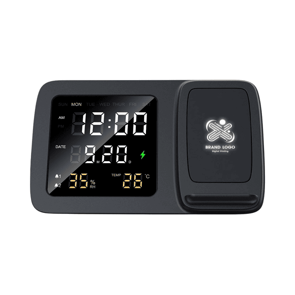 Taisho – 15W Light Up Wireless Charger with Alarm Clock