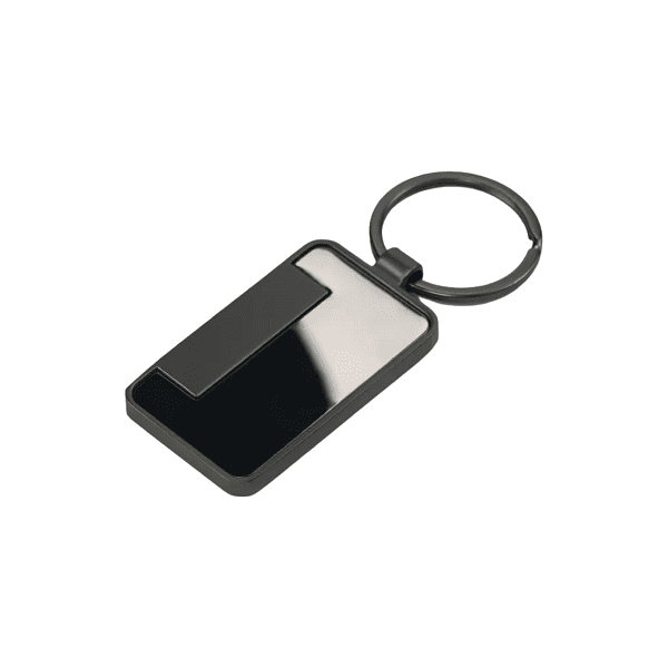 Keyon Slate – Metal Keychain Rectangle (Gunmetal Matte)