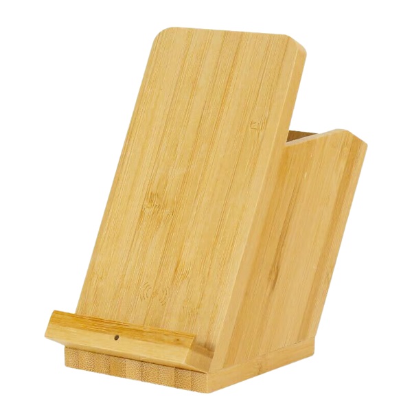 Labarum – 15W Bamboo Wireless Charger and Pen Holder