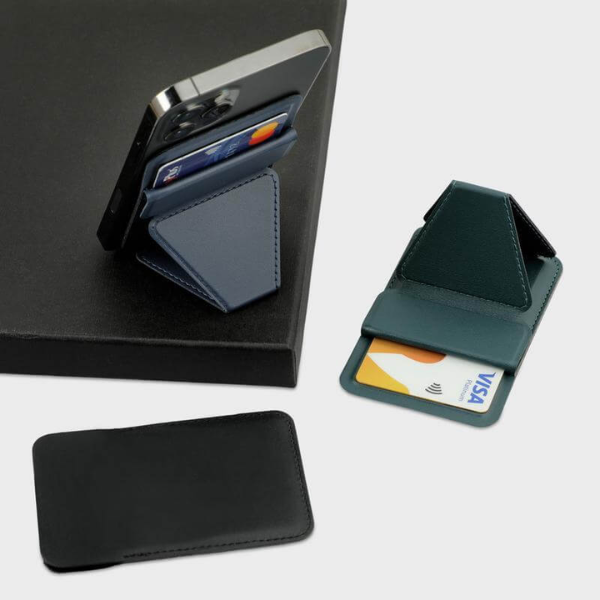 Lakel – Magnetic Card Holder with Phone Stand preview