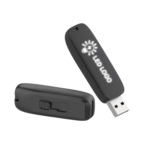 LumoSlide – Light LED Logo USB with Slide Button 64 GB preview