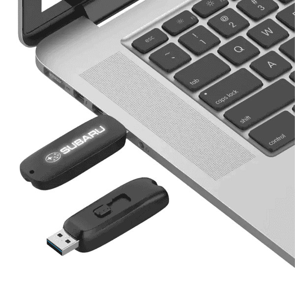 LumoSlide – Light LED Logo USB with Slide Button 64 GB preview