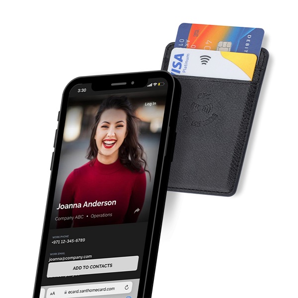 Sasolaya – 2-in-1 Magnetic Cardholder with NFC Digital Business Card preview