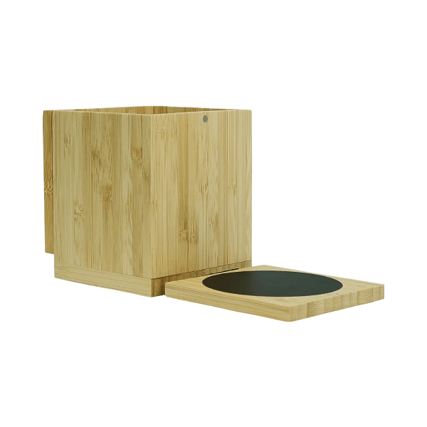 Oakline – Foldable Bamboo Fast Wireless Charging Pad (15W) with Mug Warmer & Pen Holder preview