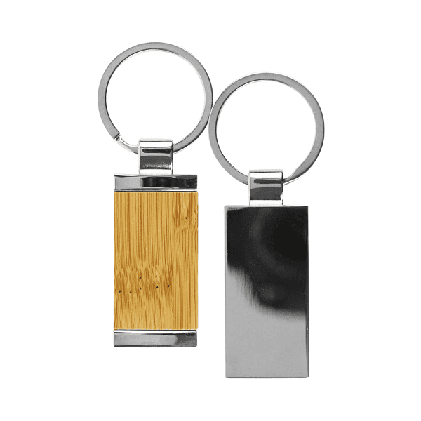 Pambo – Rectangular Bamboo and Metal Key Holder preview
