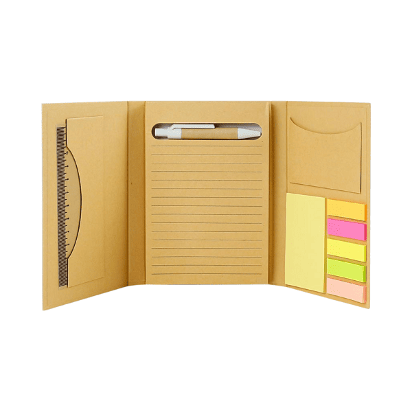 Albherta – Tri-Fold Notepad with Sticky Notes