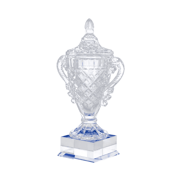 Victor – Crystal Glass Throphy Cup with Glass Base (L)