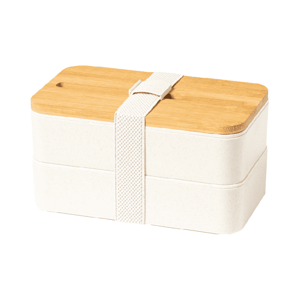 Suris – Double Compartment Wheat Fiber Lunch Box with Phone Holder